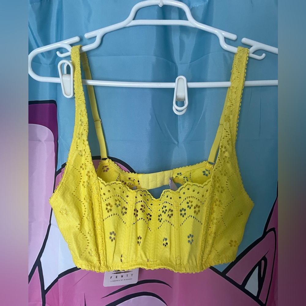 Savage X Fenty Vibrant Yellow Lace Crop Top